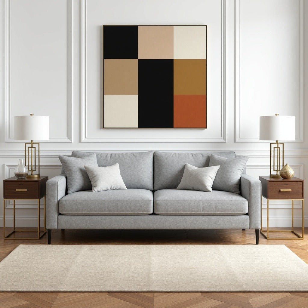 Mario 2 Seater Fabric Sofa For Living Room - Light Grey - Torque India